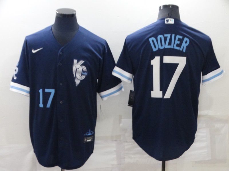 Men Kansas City Royals #17 Dozier Blue City Edition Game Nike 2022 MLB Jerseys